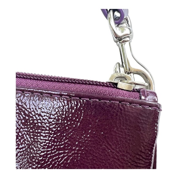 Coach purple patent small zippy wallet heritage - Picture 3 of 8